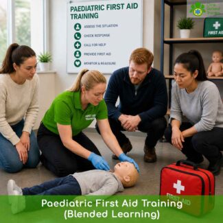 Level 3 Paediatric First Aid via blended learning (50% online, 50% classroom). EYFS Statutory Framework 2023 compliant, Ofsted and ISI accepted. Ideal for busy nursery and school staff. Ofqual option available.