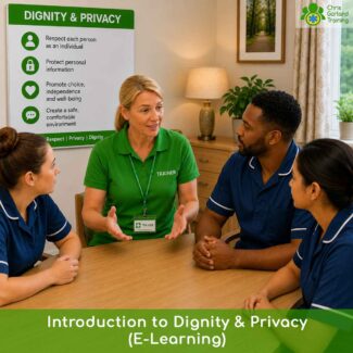 CPD-approved online course covering dignity and privacy in social care. Defines key terms, explores how dignity and privacy are linked, and provides practical guidance for care workers. Mandatory for those working with service users.